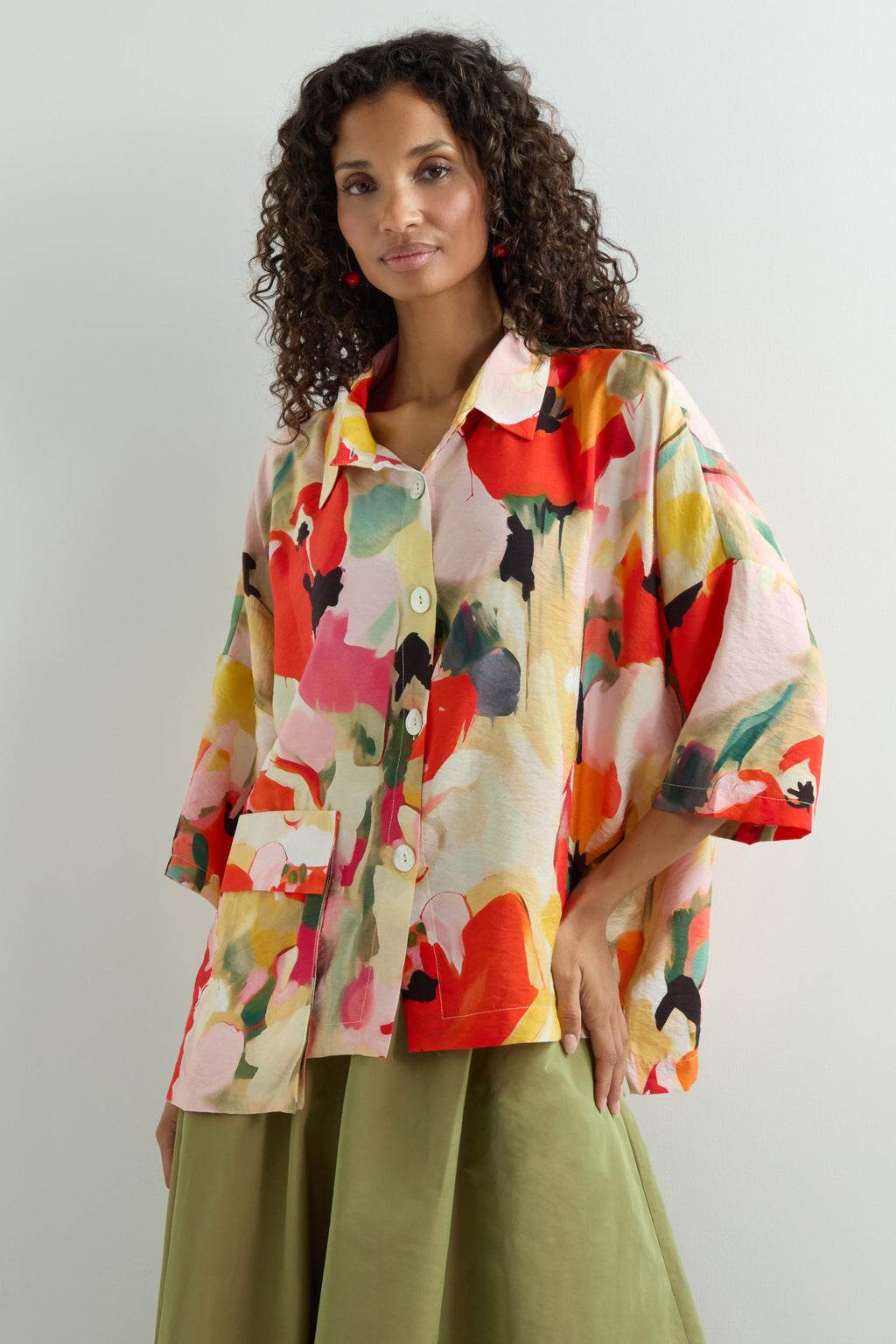 Poppy Print Shirt – Sahara