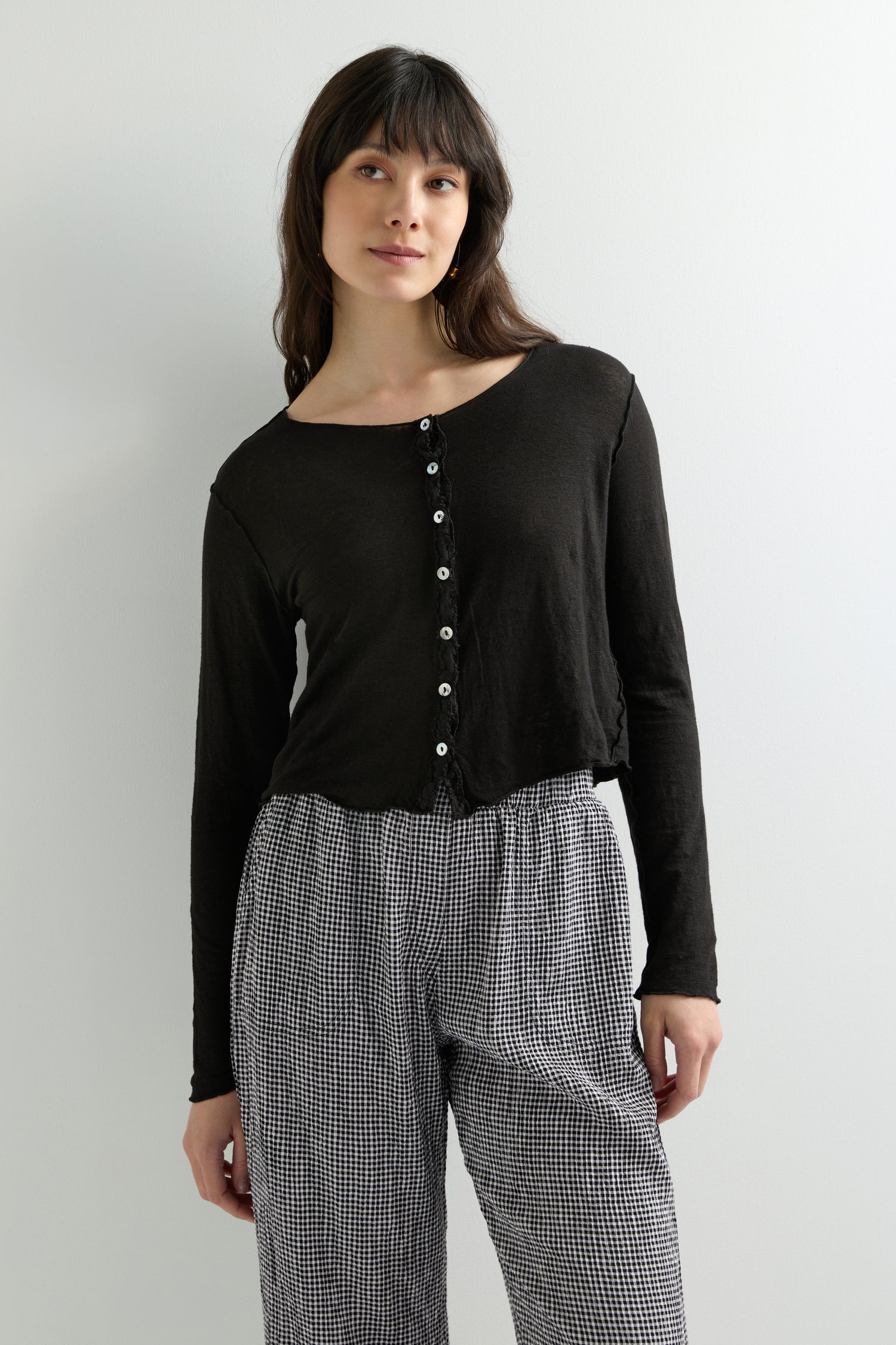 Short Linen Cardi