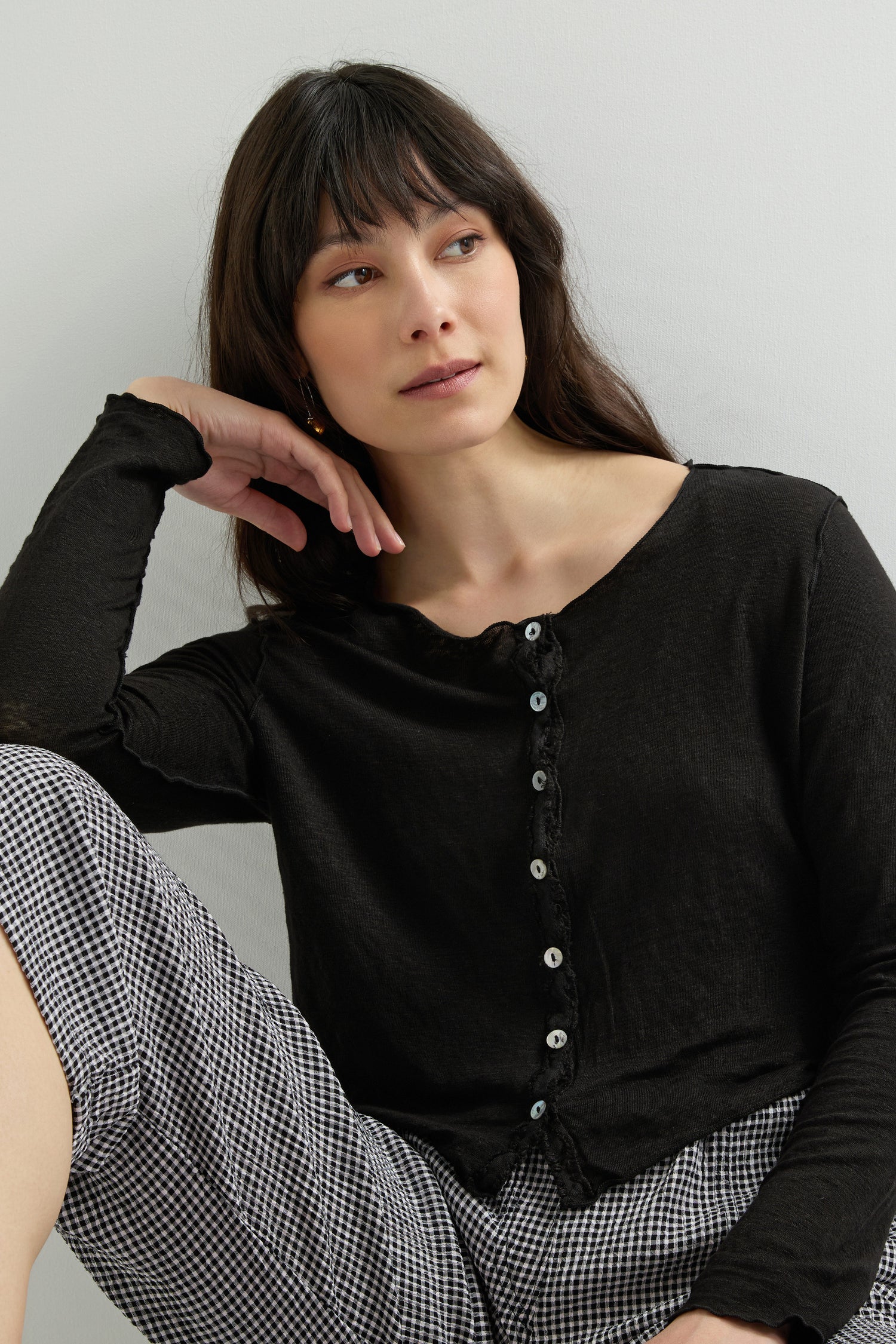 Short Linen Cardi
