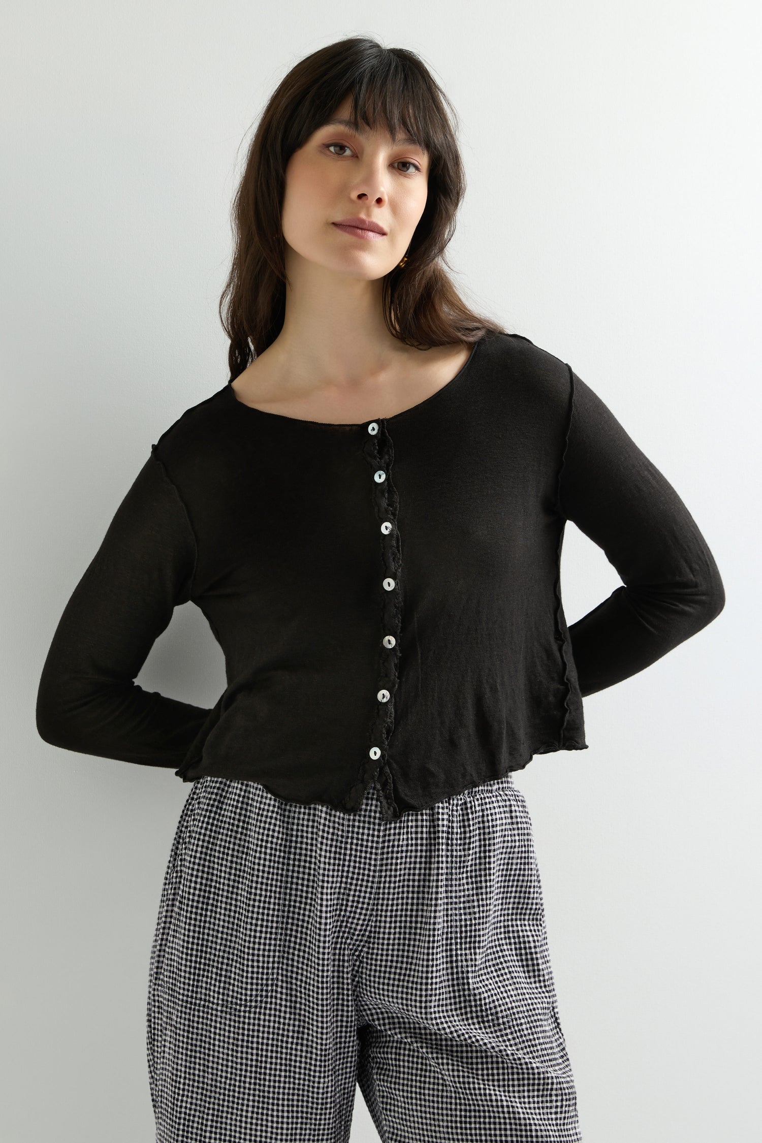 Short Linen Cardi