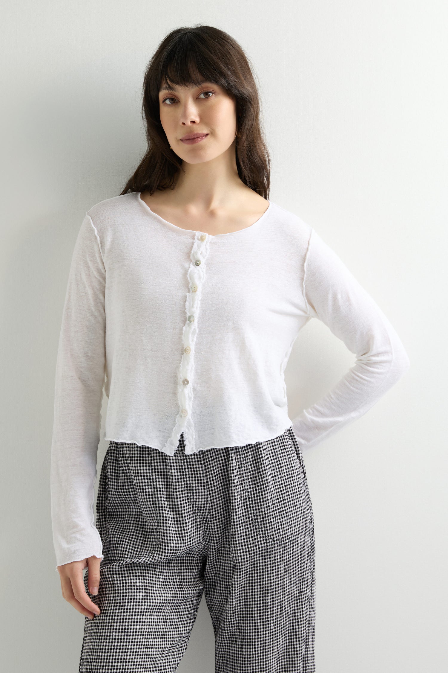 Short Linen Cardi