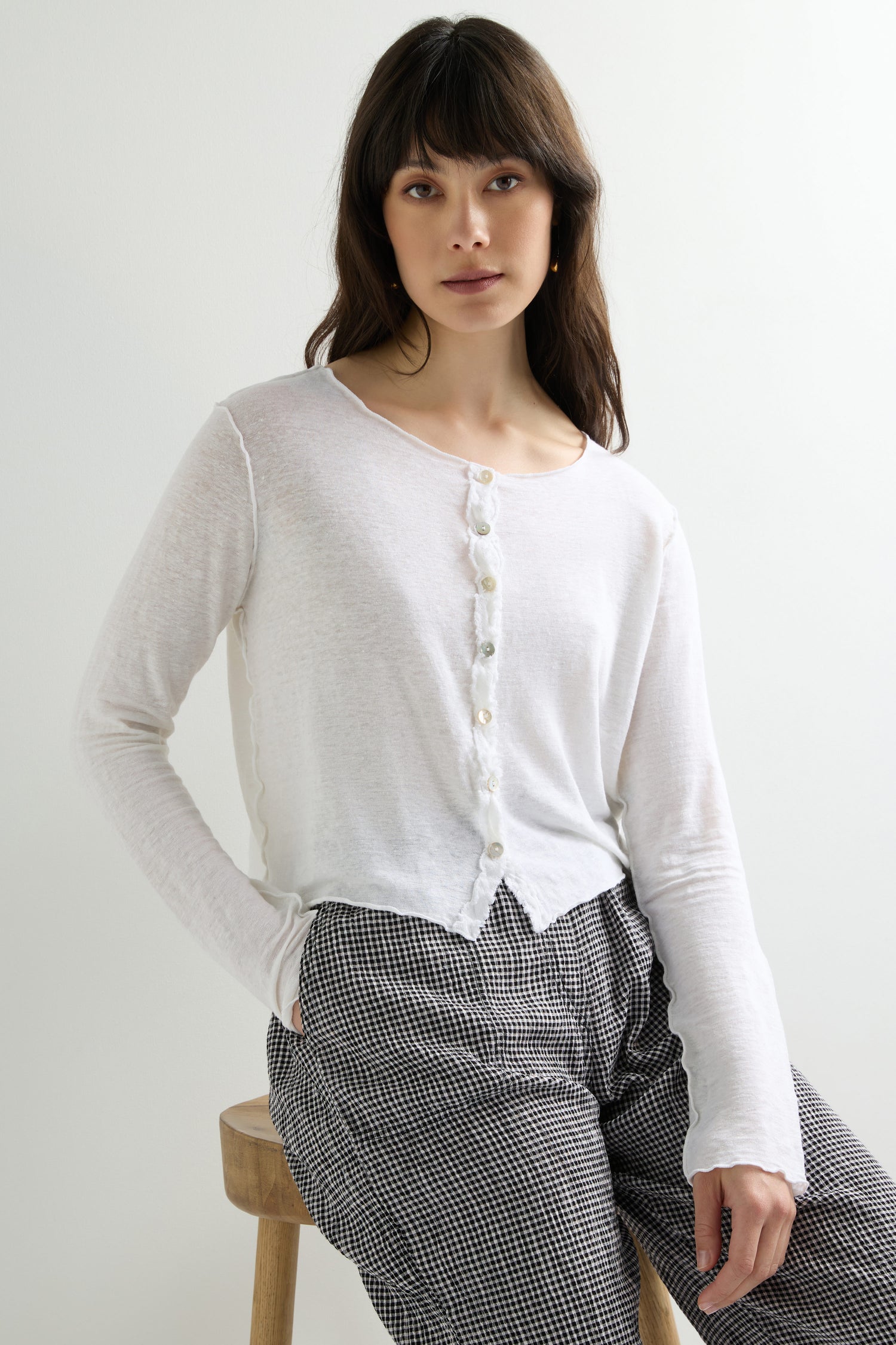 Short Linen Cardi