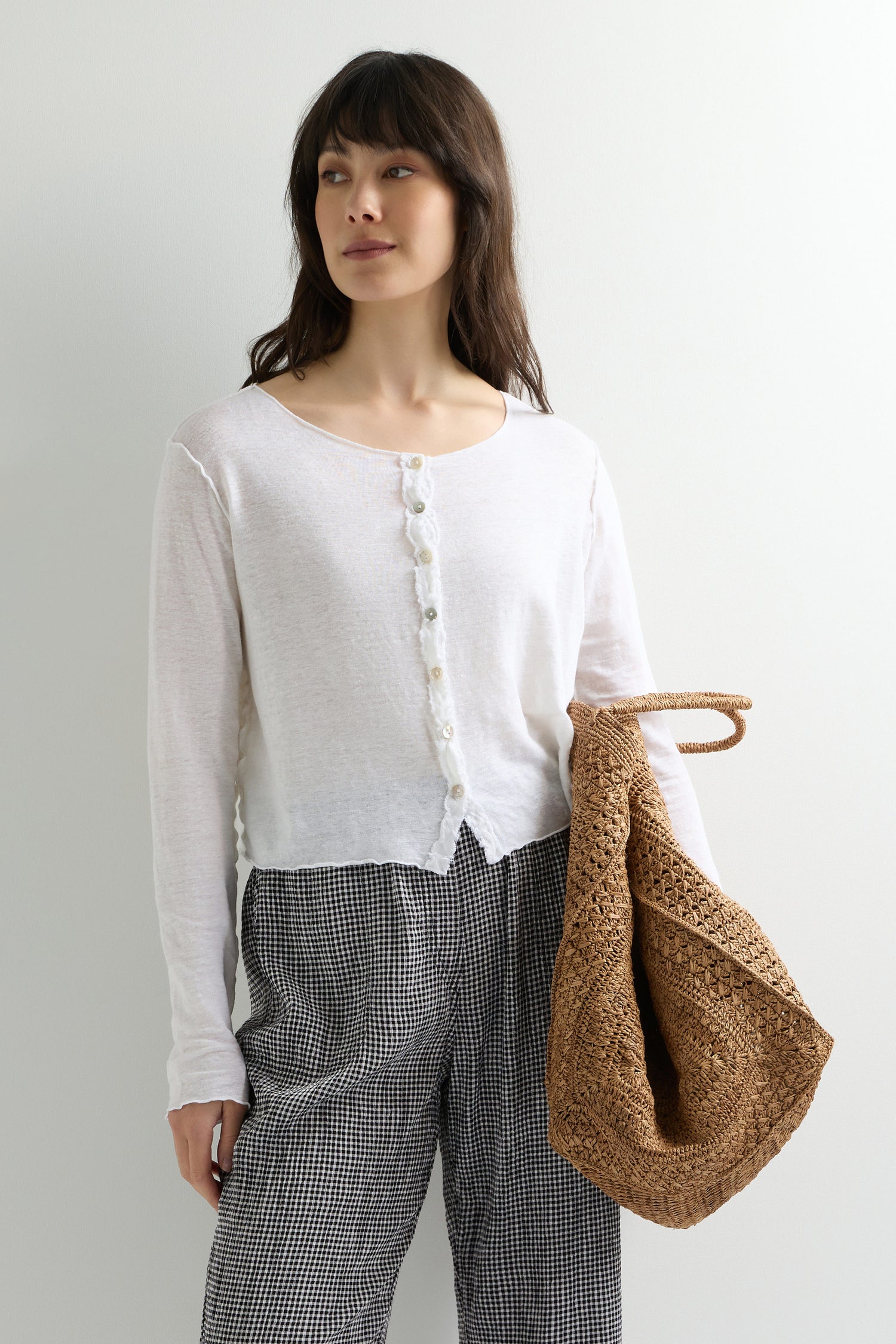 Short Linen Cardi