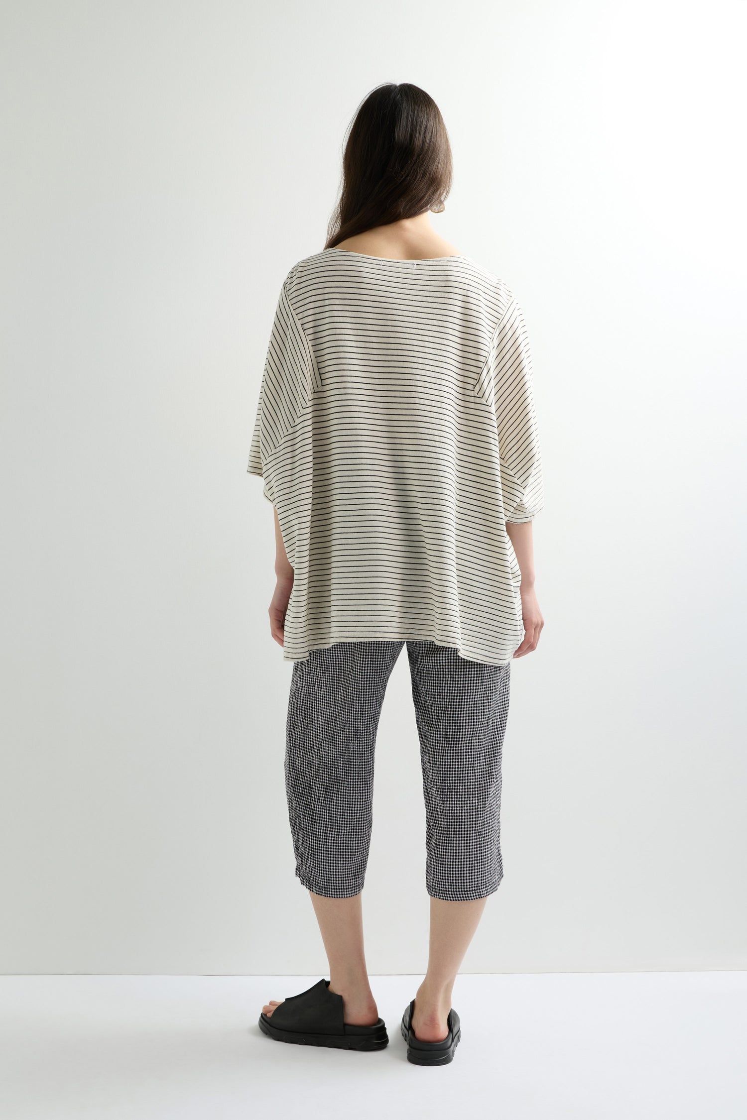 Ecru Boxy Stripe Top