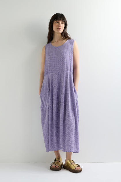 Check Bubble Sleeveless Dress