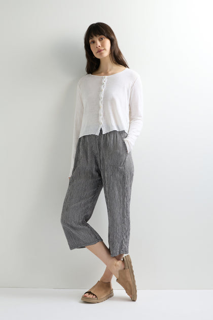 Easy Crop Check Trouser