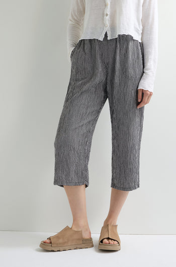 Easy Crop Check Trouser