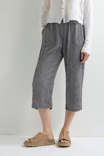 Easy Crop Check Trouser