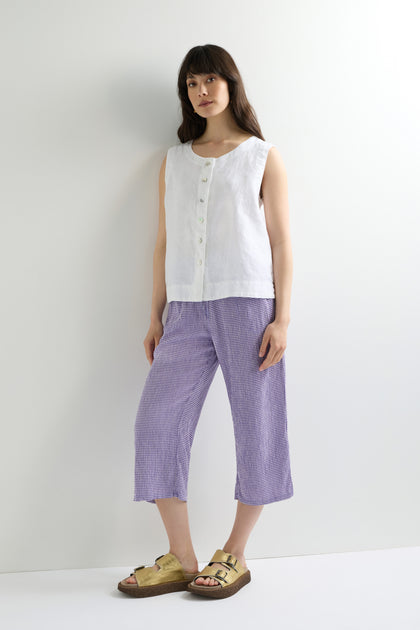 Violet Easy Crop Check Trouser