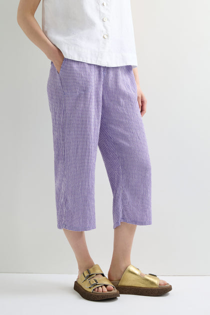 Violet Easy Crop Check Trouser