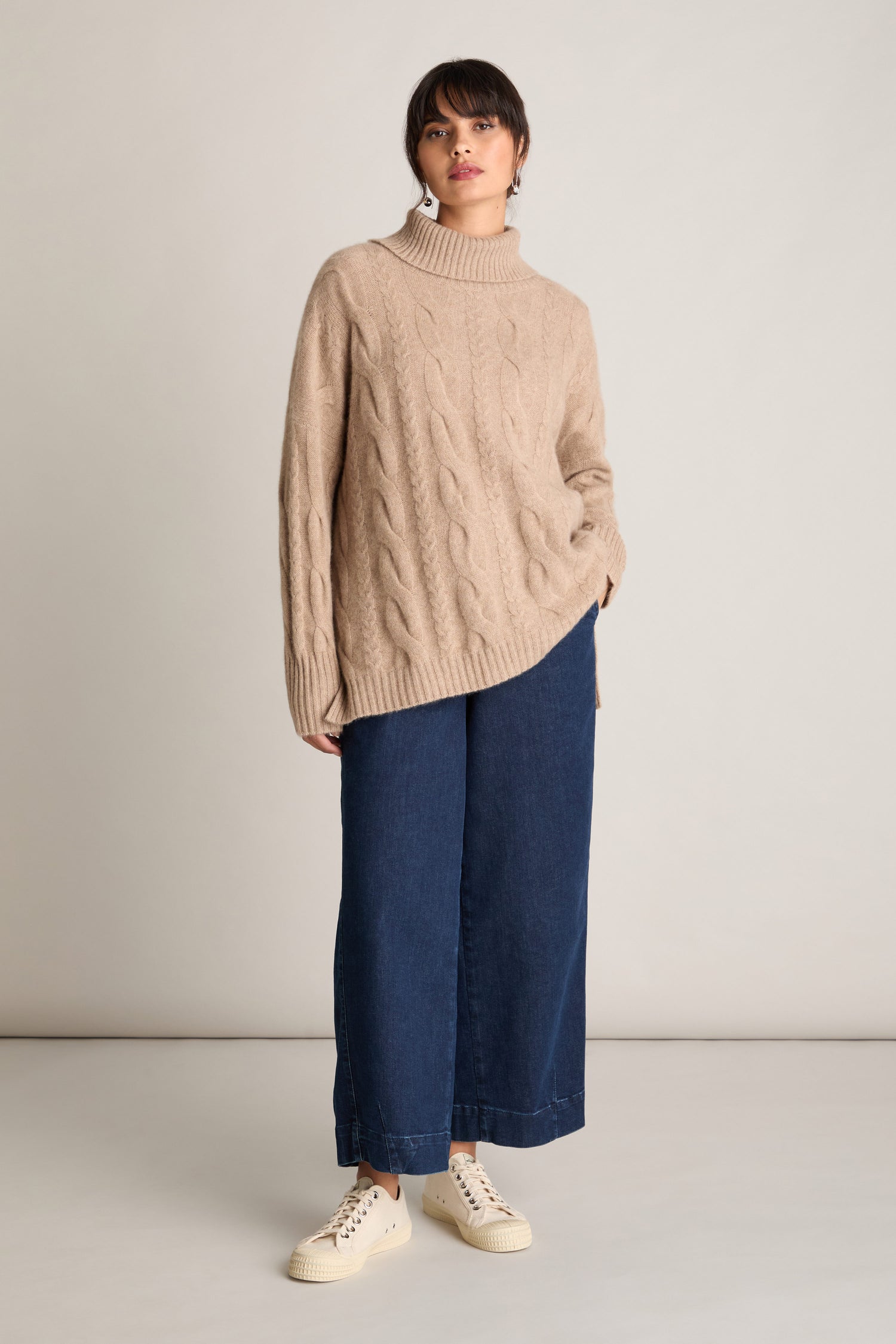 Loose Cable Cashmere Knit