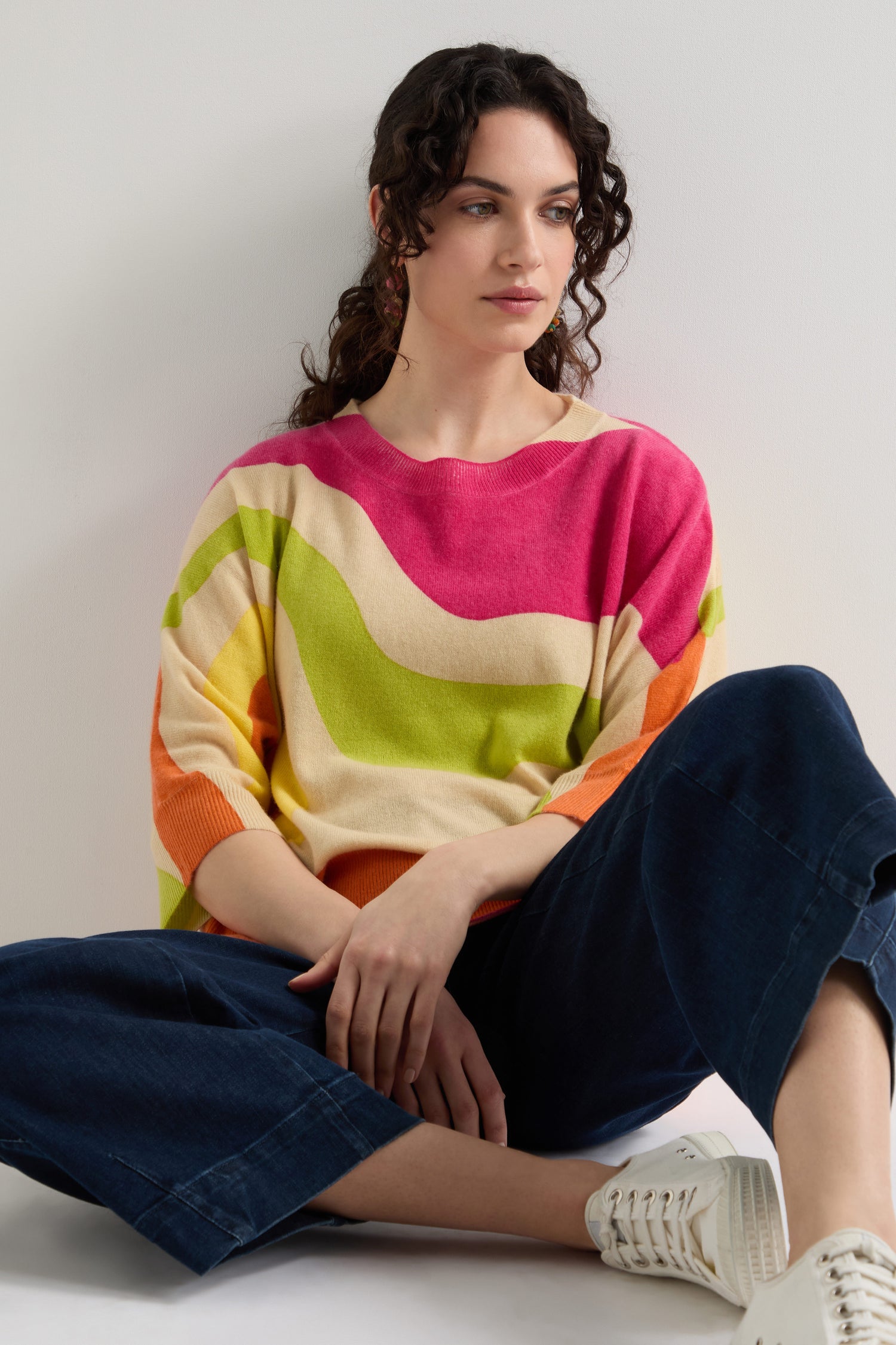 Multi Swirl Cashmere Knit