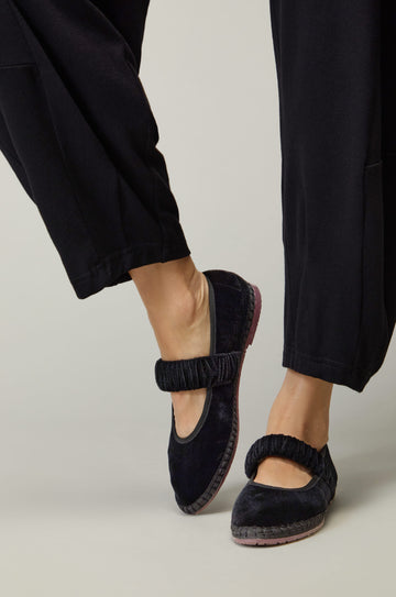 Mafalda Black Velvet Shoes