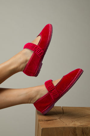 Mafalda Fuchsia Velvet Shoes