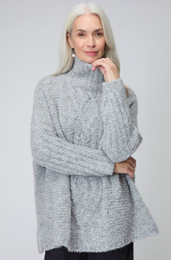 Boucle Cable Knit Jumper