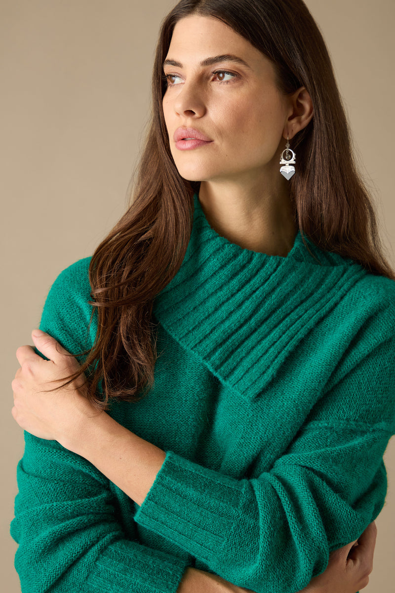 Asymmetric Knit Jumper โ Sahara