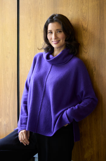 Merino Wool Cowl Neck Jumper