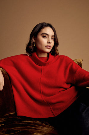 Merino Wool Cowl Neck Jumper