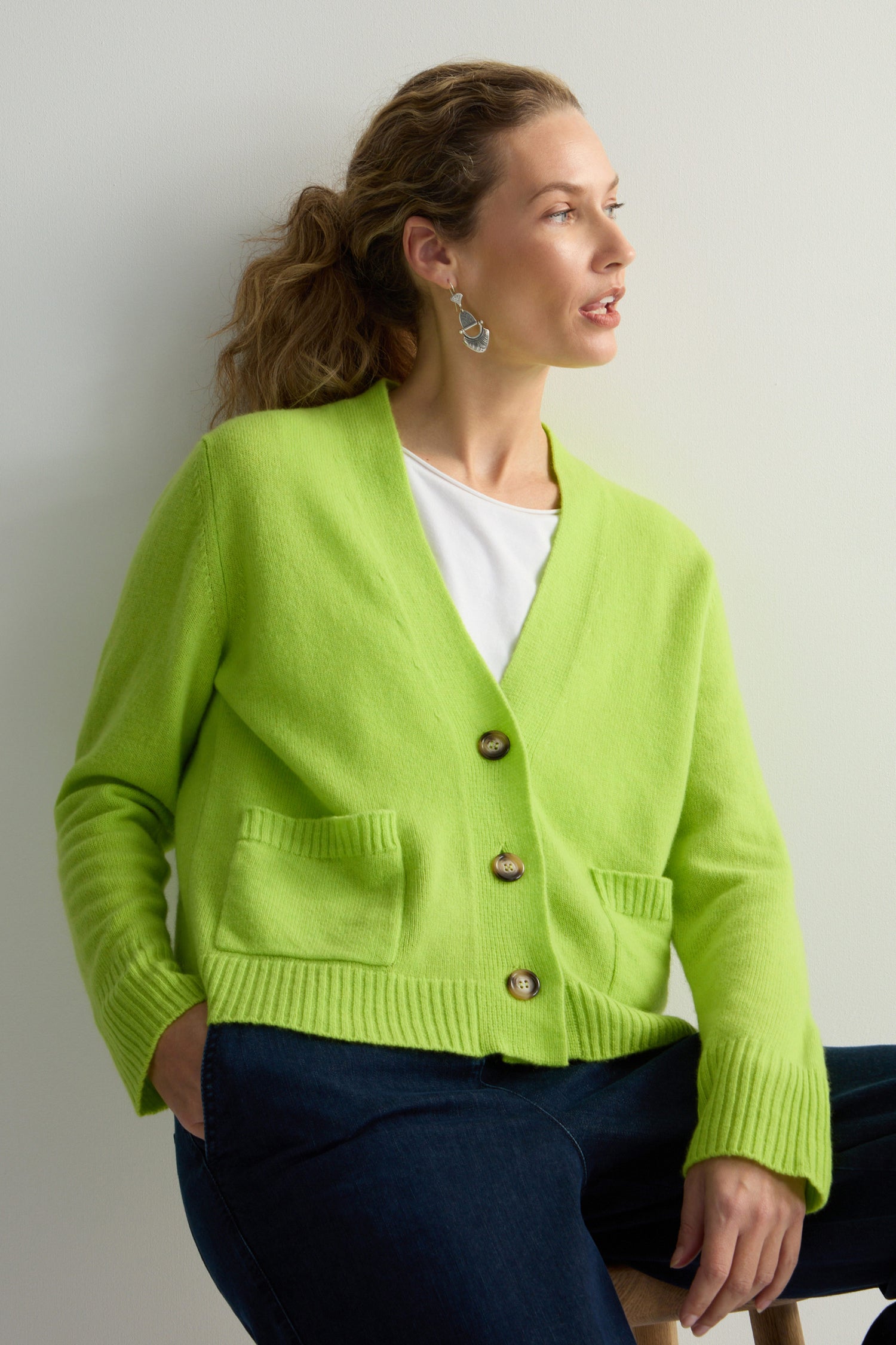 Merino Wool Boxy Cardigan