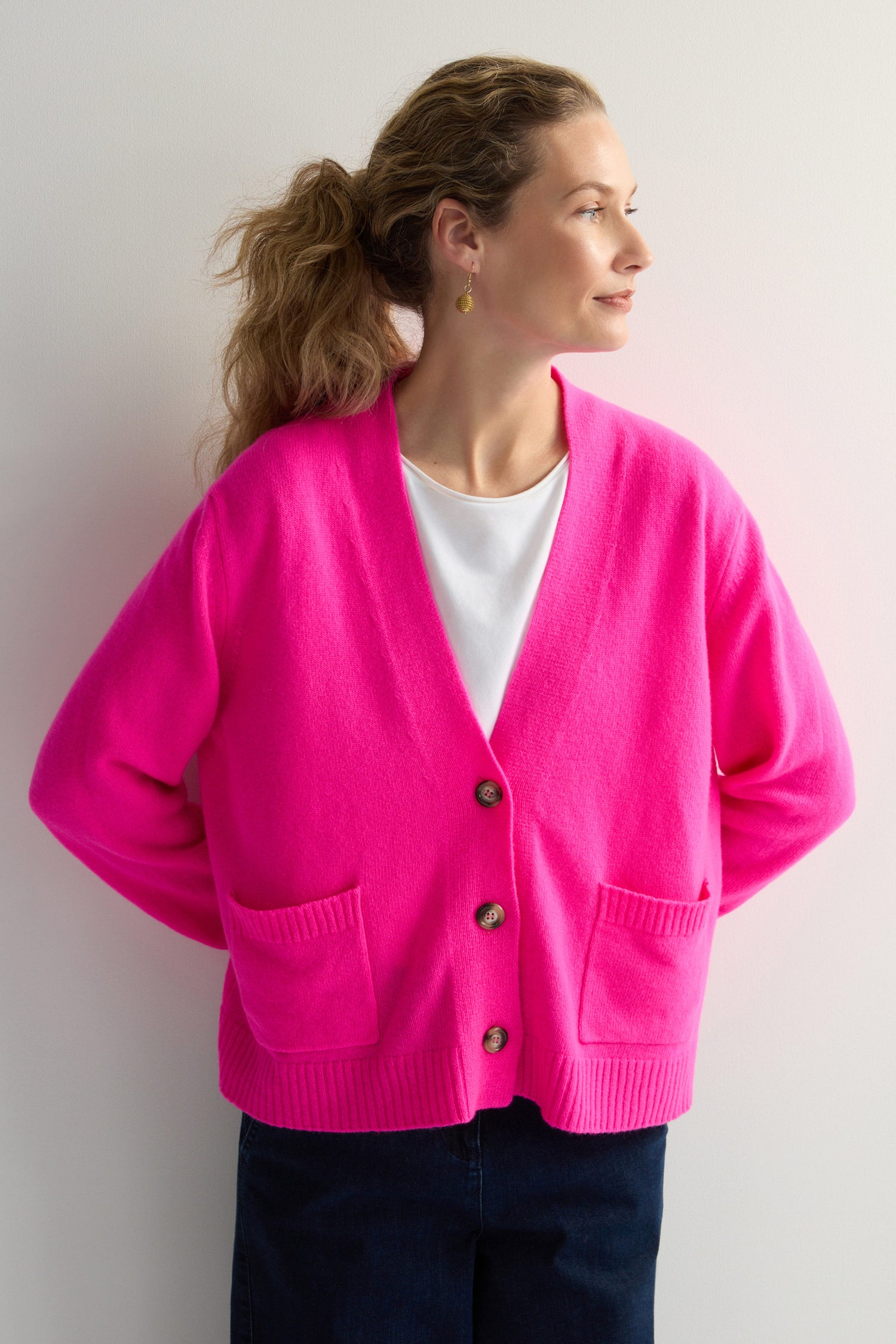 Merino Wool Boxy Cardigan