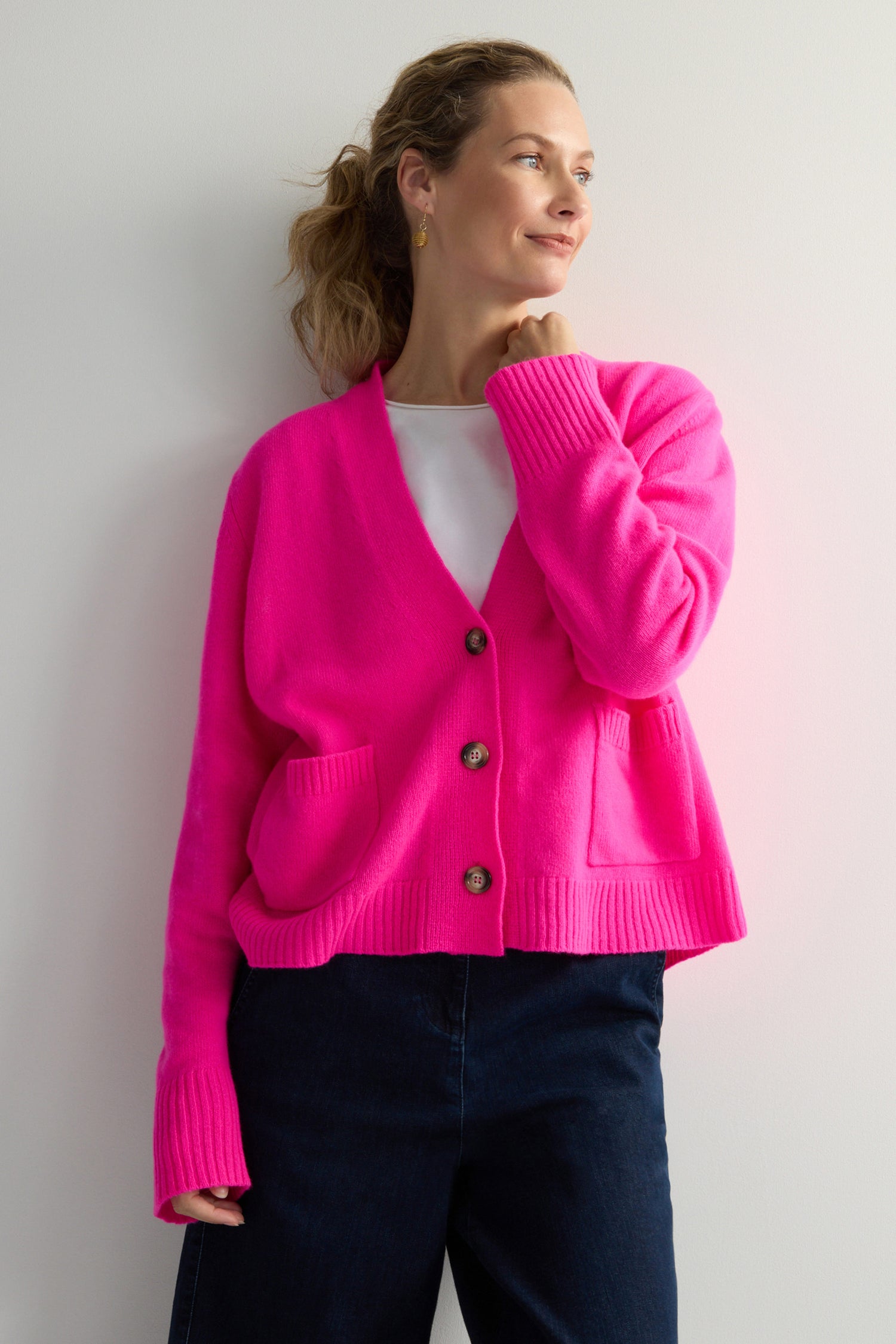 Merino Boxy Cardigan