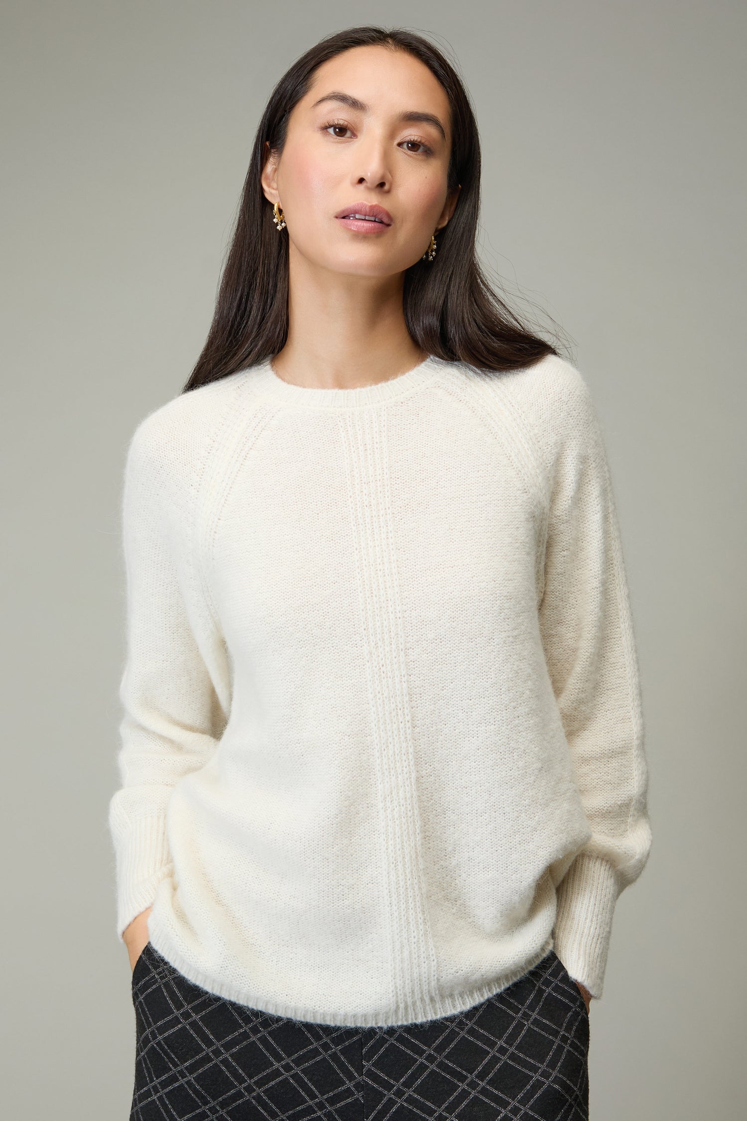 Alpaca Blend Seam Detail Jumper