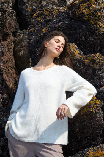 Alpaca Blend Seam Detail Jumper