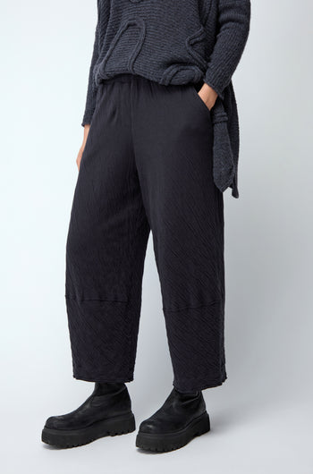 Dark Grey Crinkle Jersey Trouser