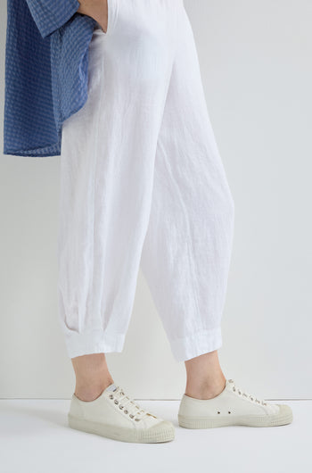 Cropped Cuff Linen Trouser