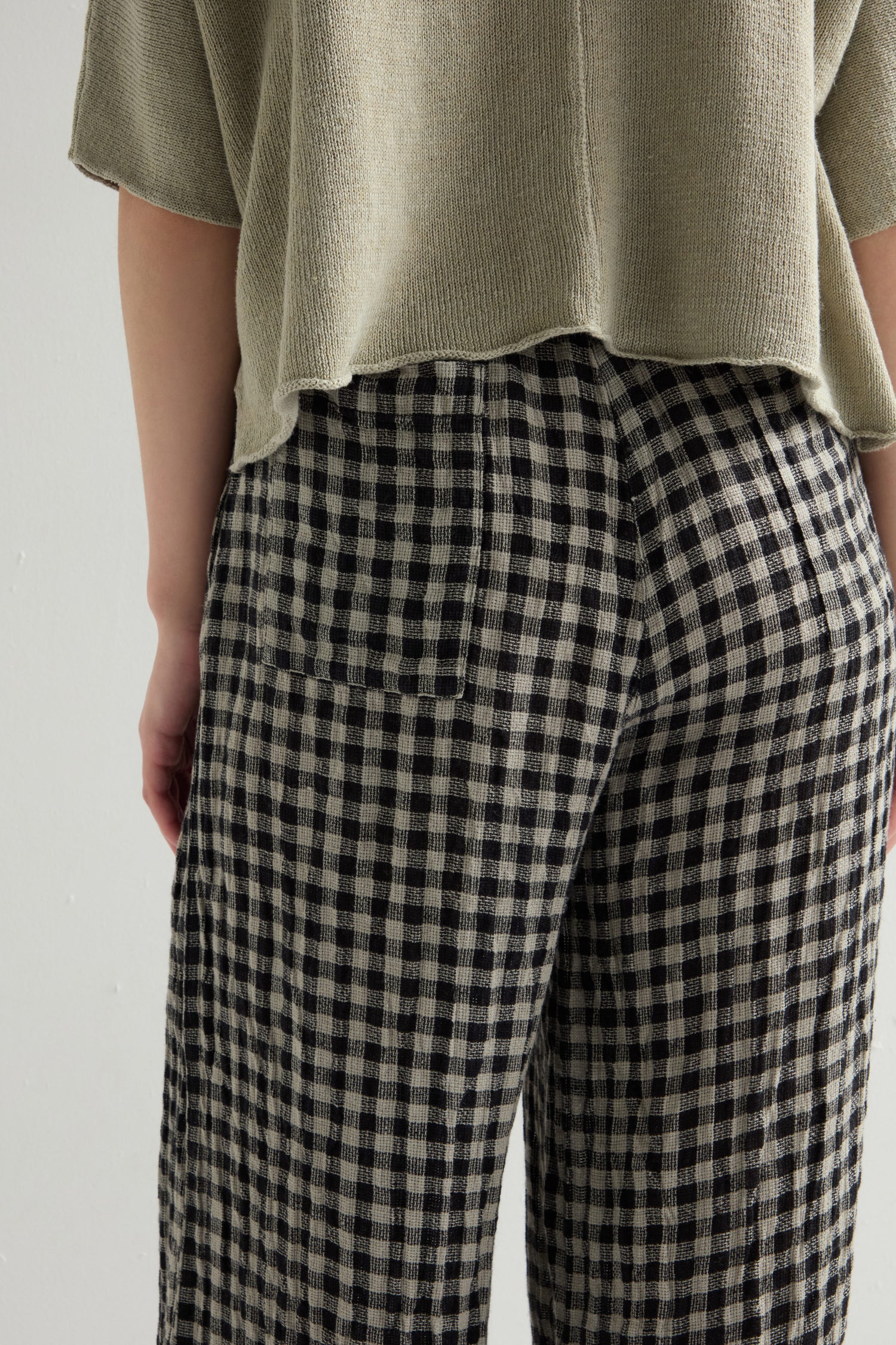 Linen Check Trouser