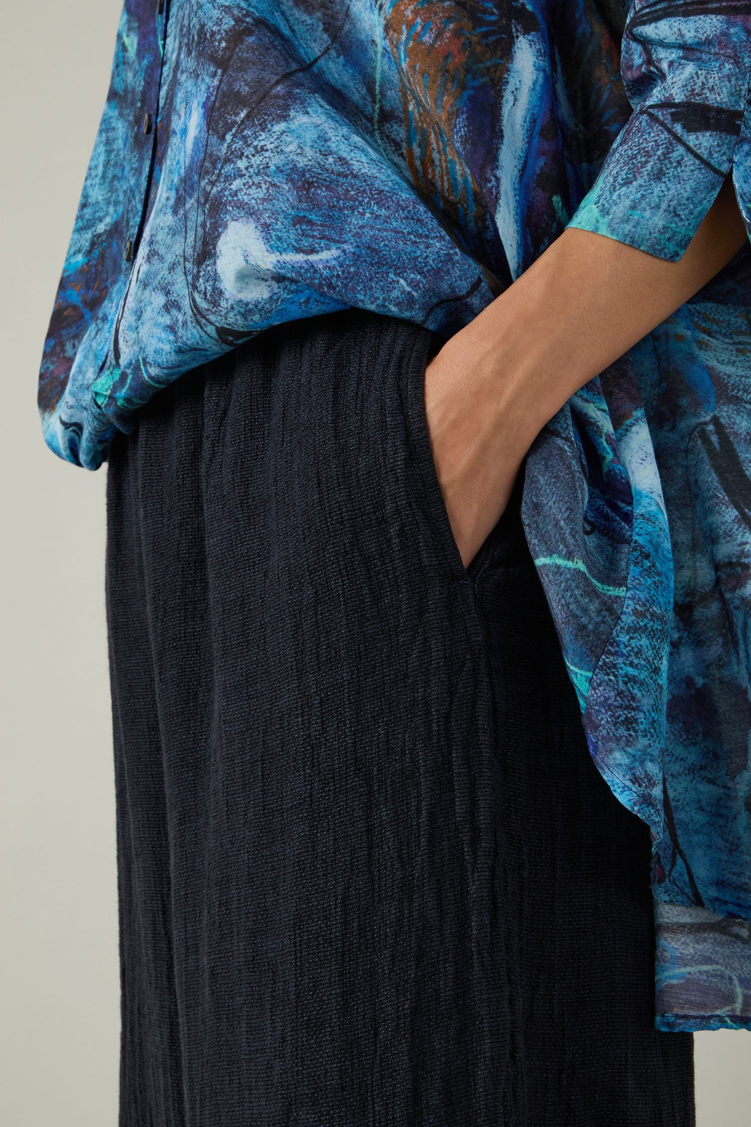 Textured Linen Bubble Trouser