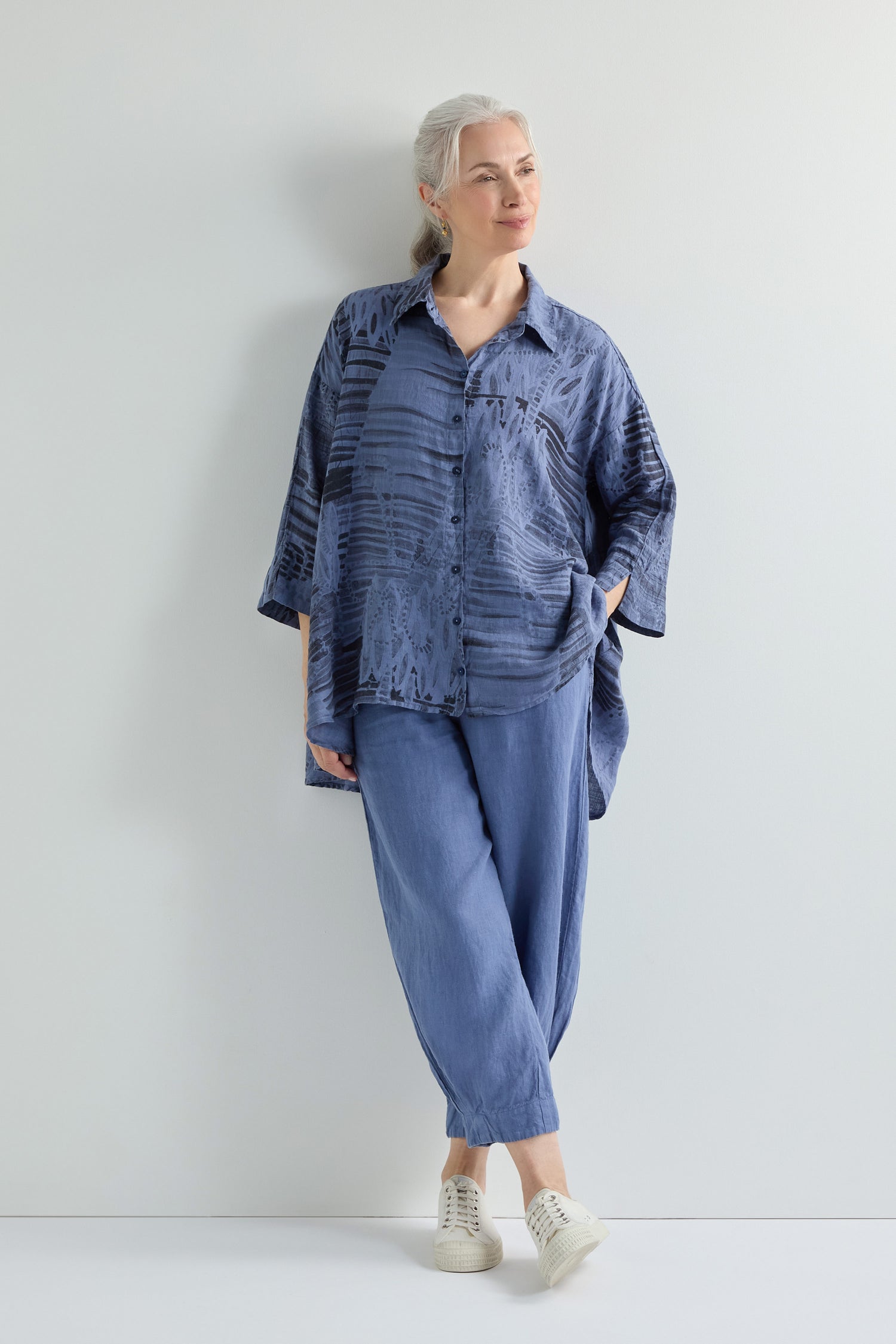 Print Linen Shirt