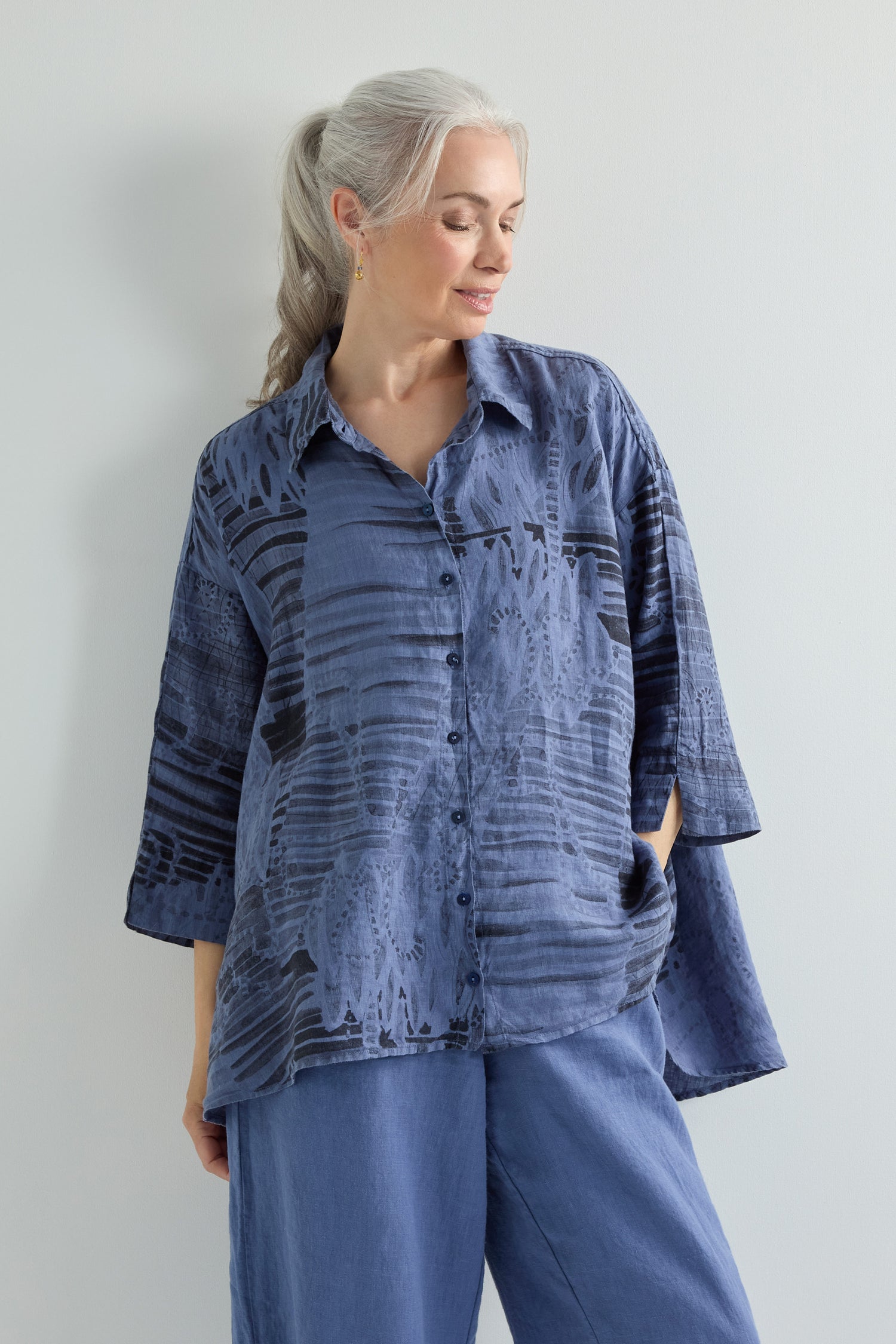 Print Linen Shirt