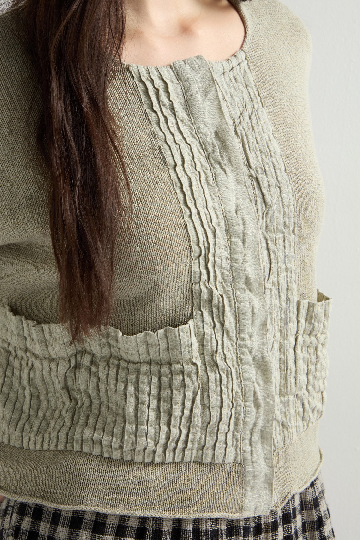 Pleated Front Cardi