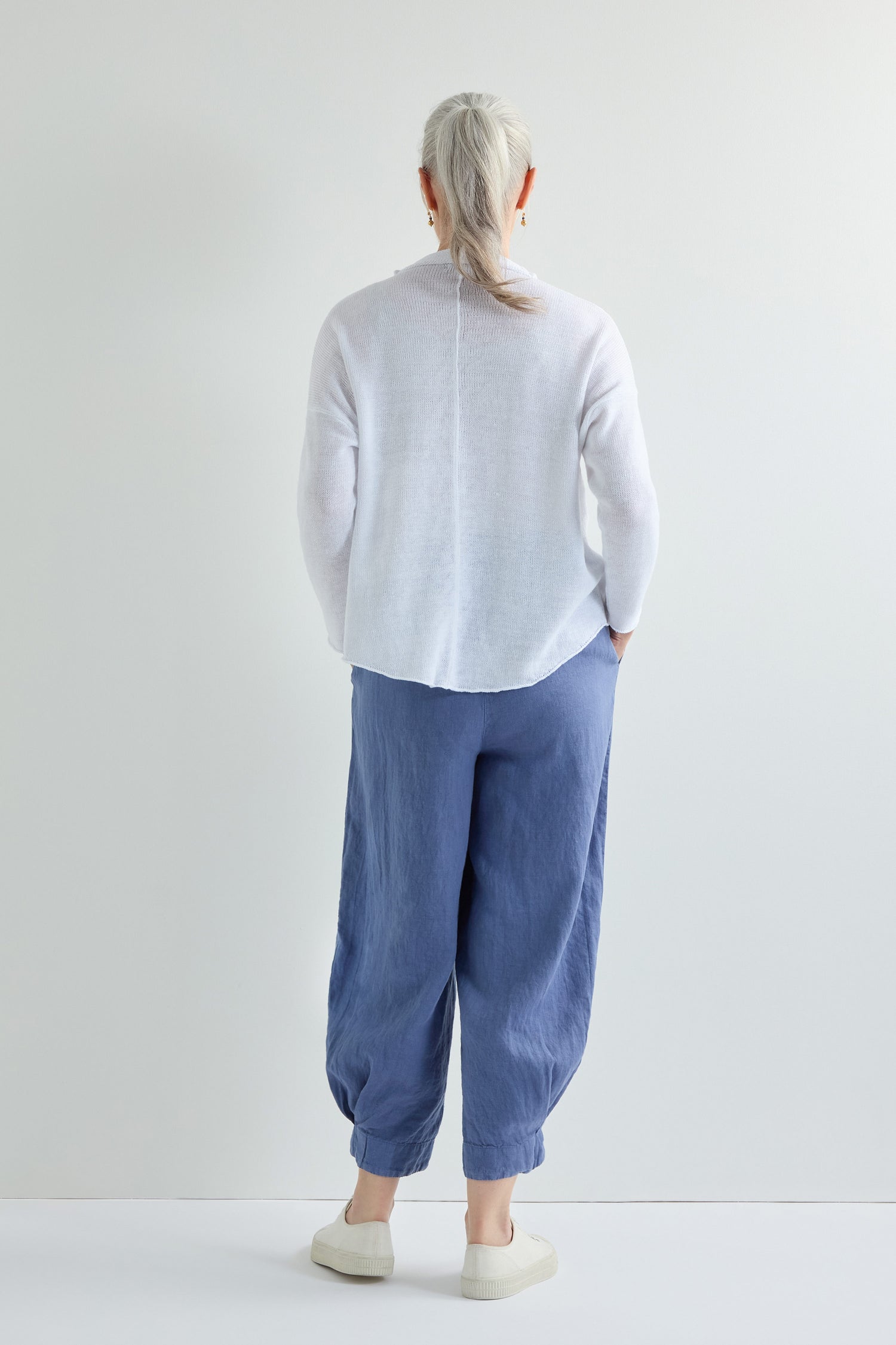 Big Buttons Linen Cardi
