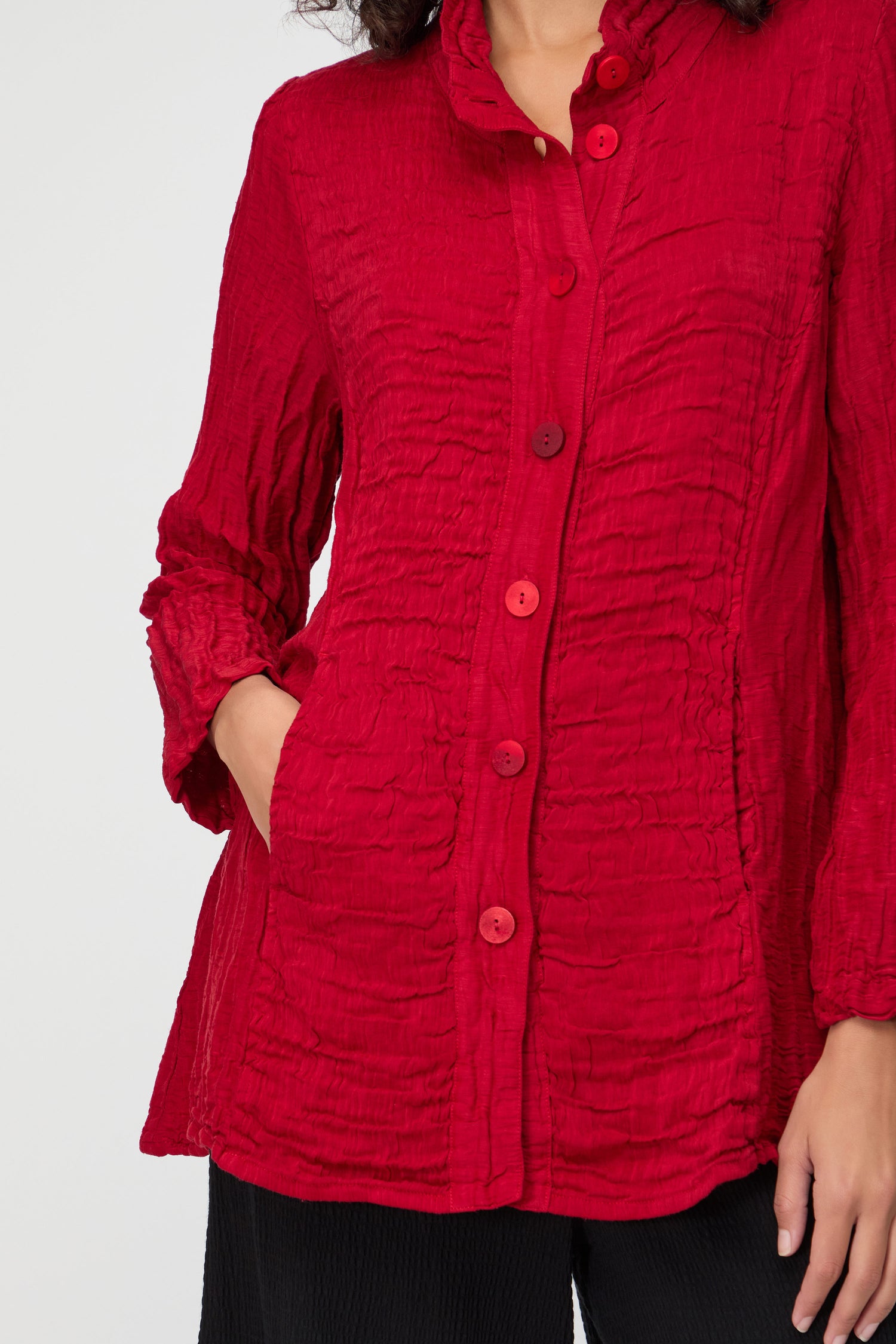 Panel Front Silk Linen Jacket