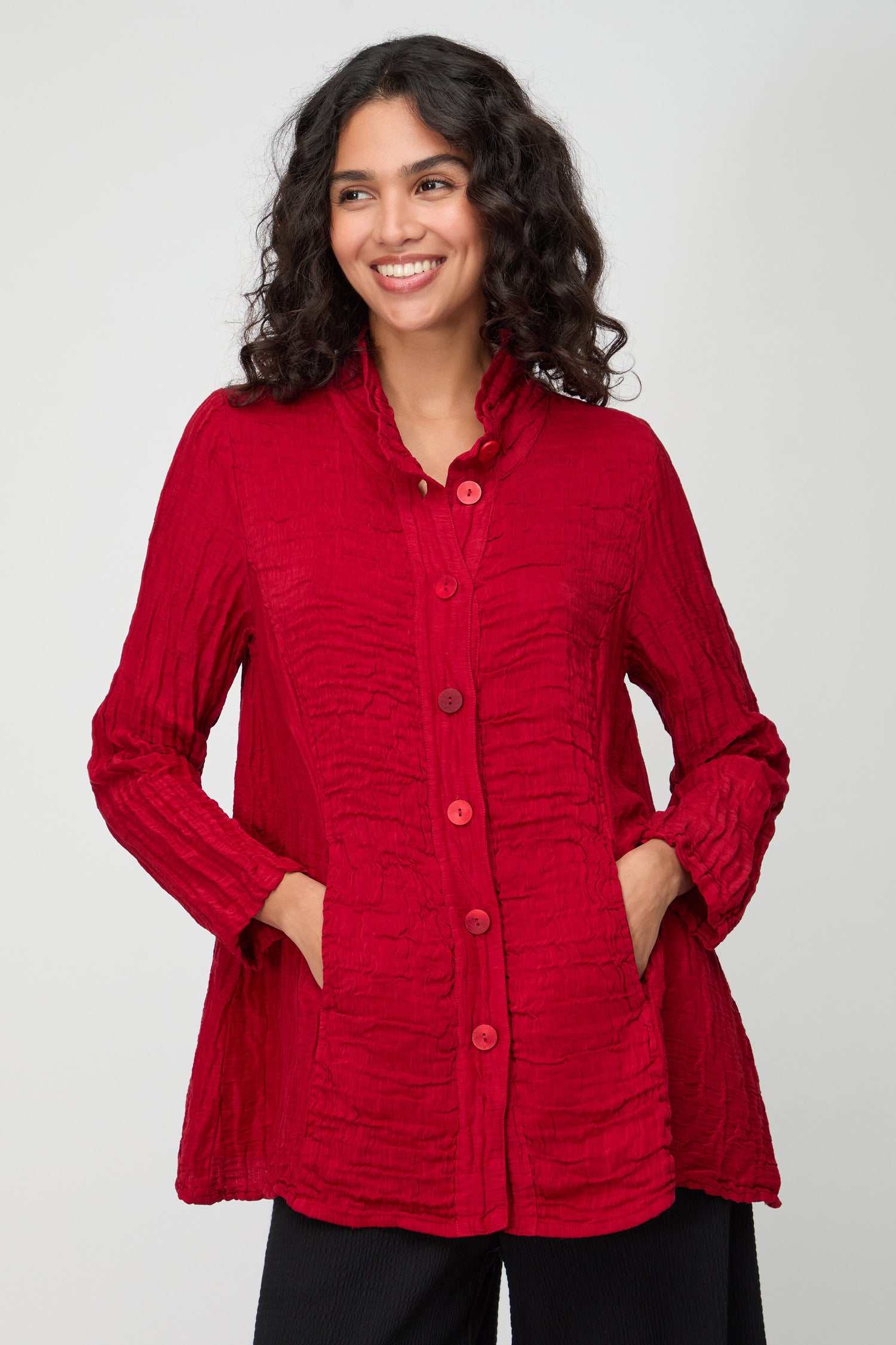 Panel Front Silk Linen Jacket