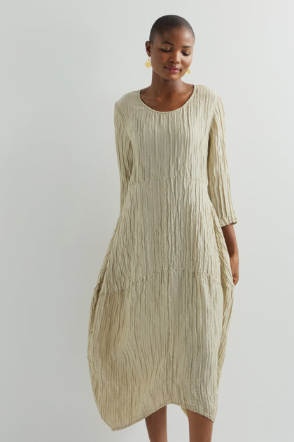 Silk Linen Bubble Dress