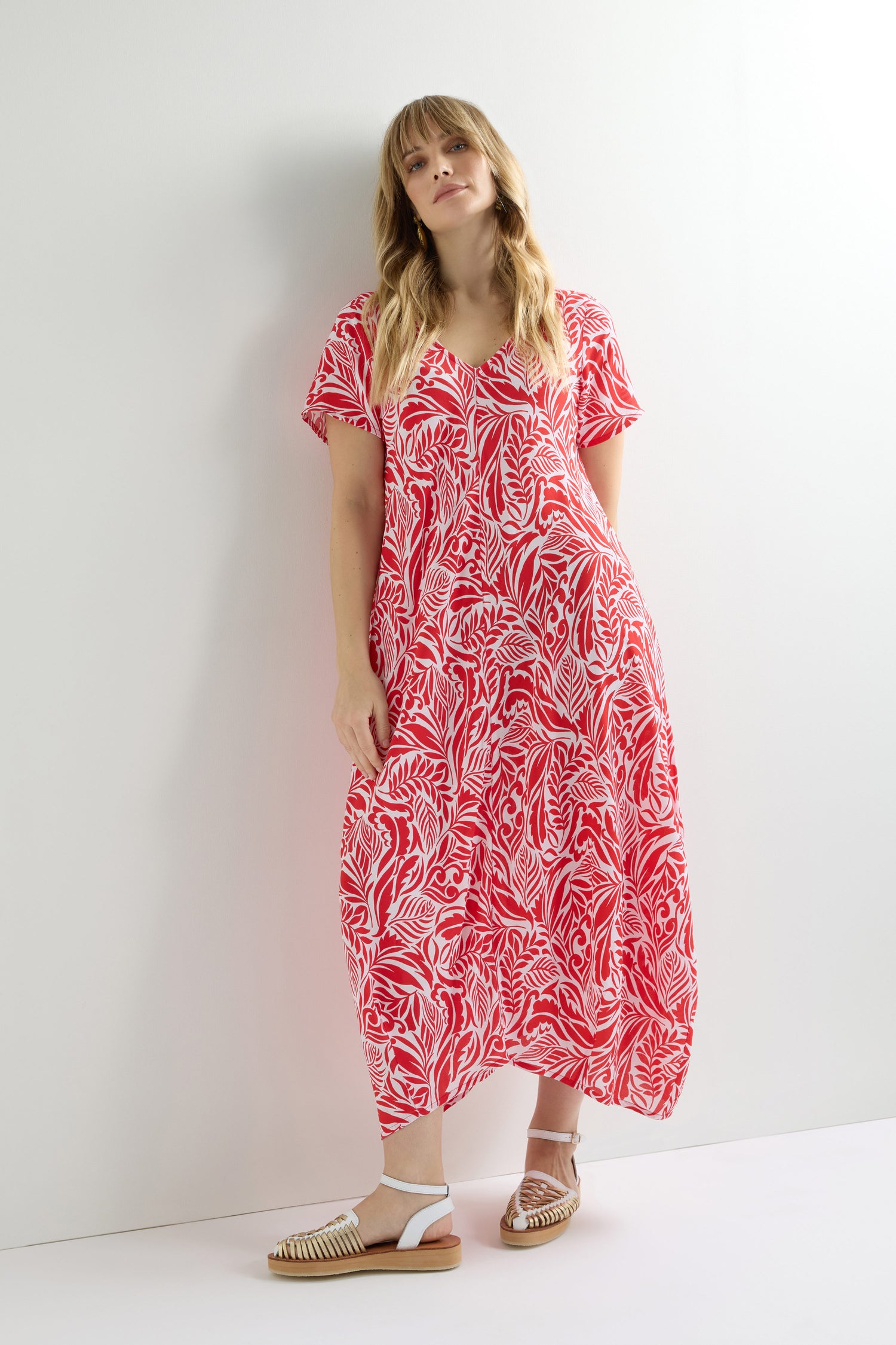 Tropical Fusion Print Bubble Dress