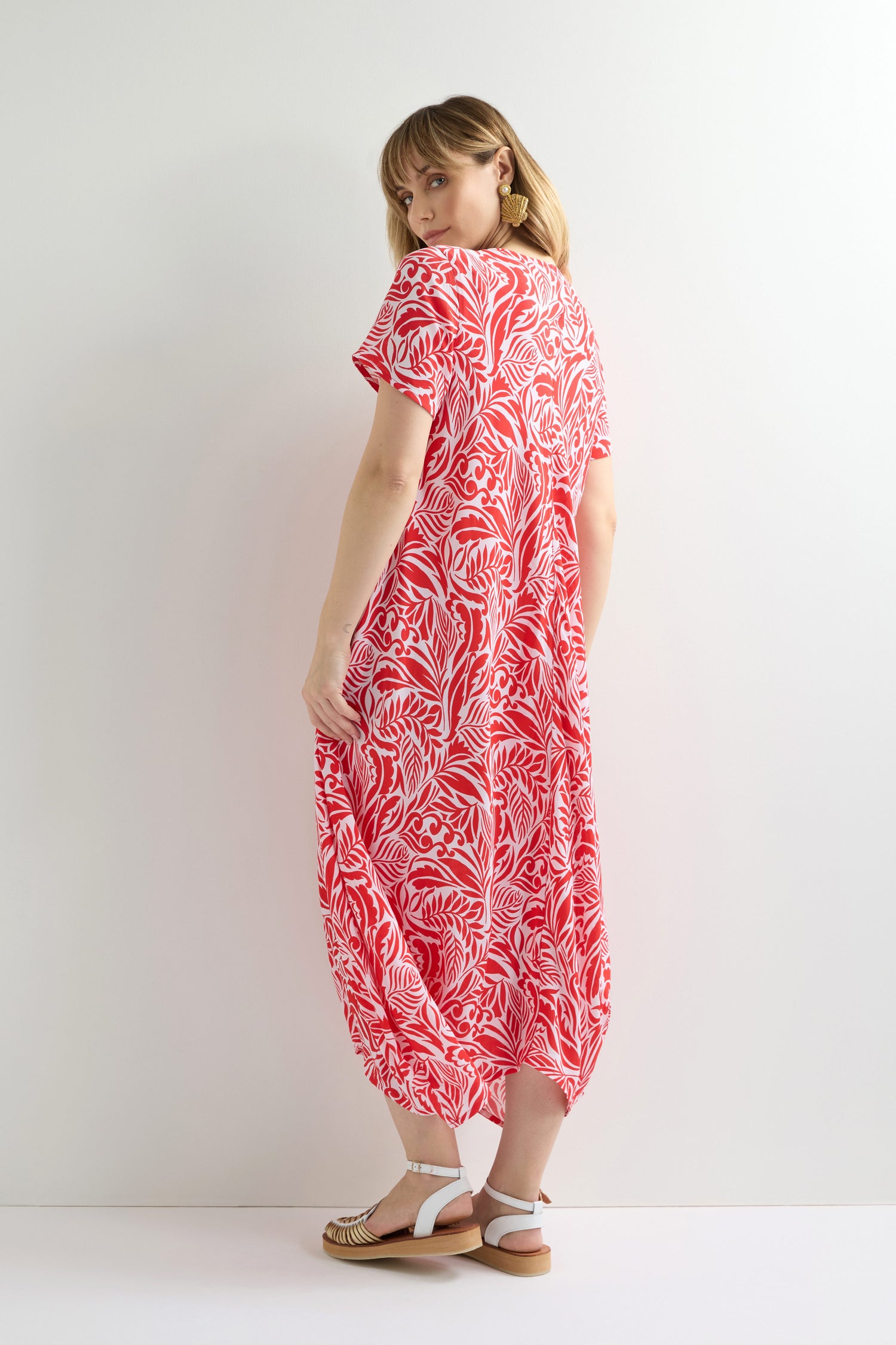 Tropical Fusion Print Bubble Dress