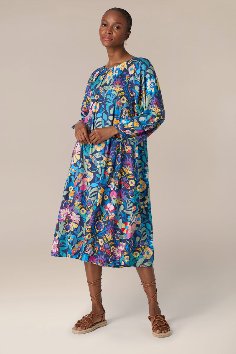 Arts and Crafts Print Dress – Sahara