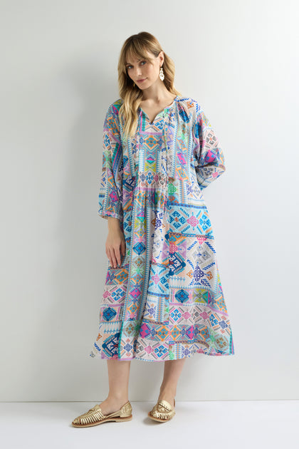 Modern Mosaic Patchwork Dress