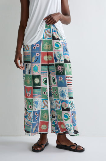 Mystical Collage Wide Trousers