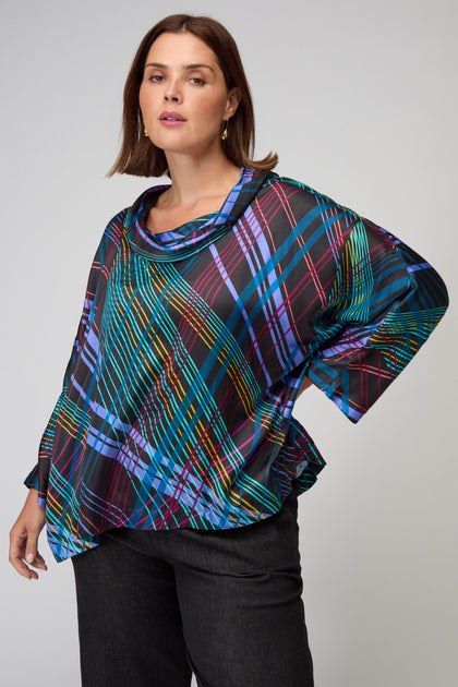 Laser Lights Cowl Neck Top