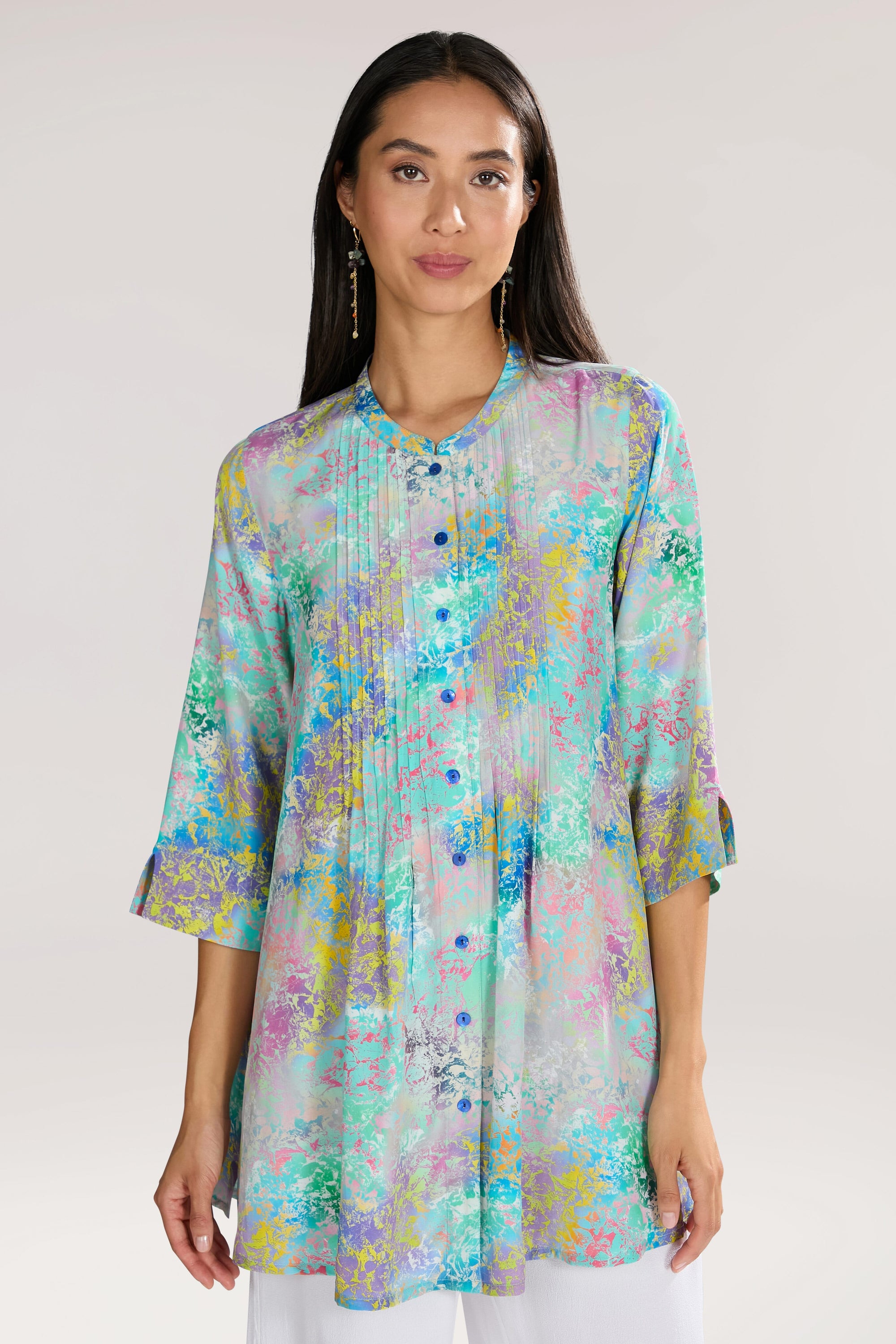 Marbled Cloud Pleat Shirt – Sahara