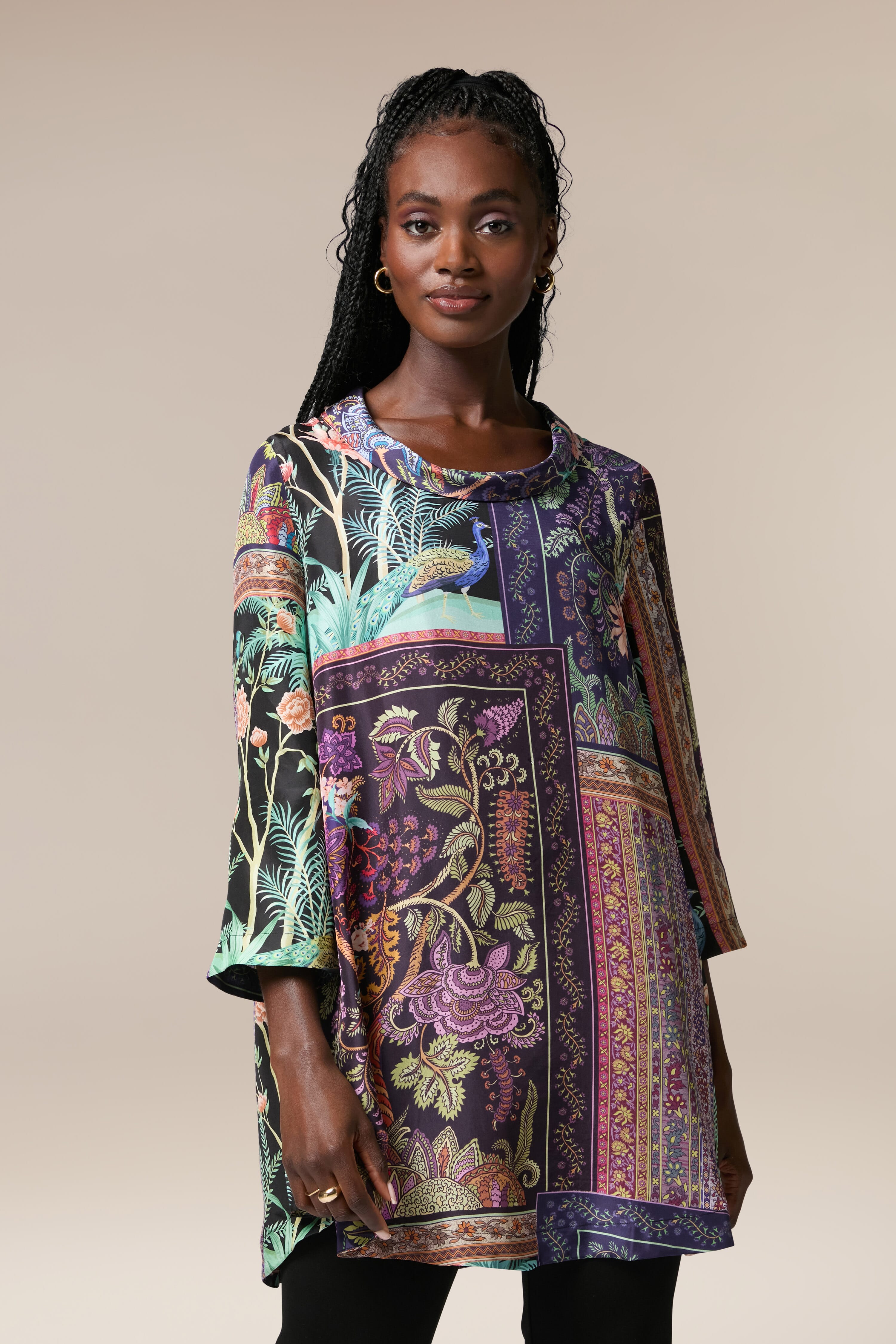 Silk hot sale tunic dress