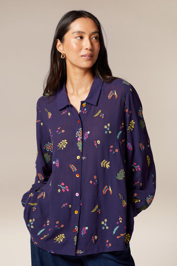 J.Jill Size Medium Black Floral Long Sleeve Top – Best Friends