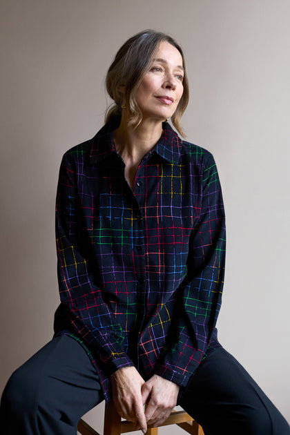 Stitched Check Cord Shirt