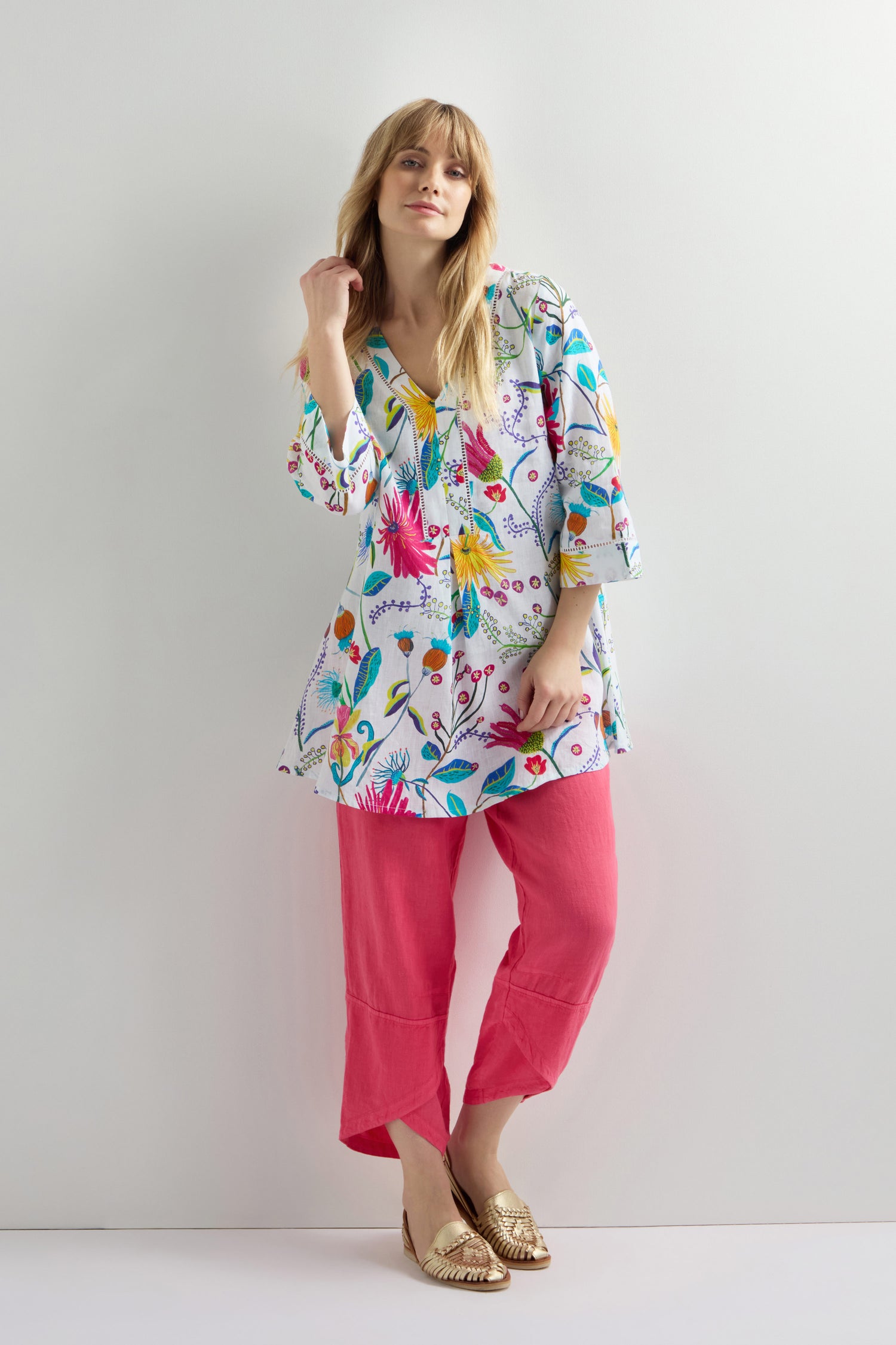 Wild Garden Linen Tunic