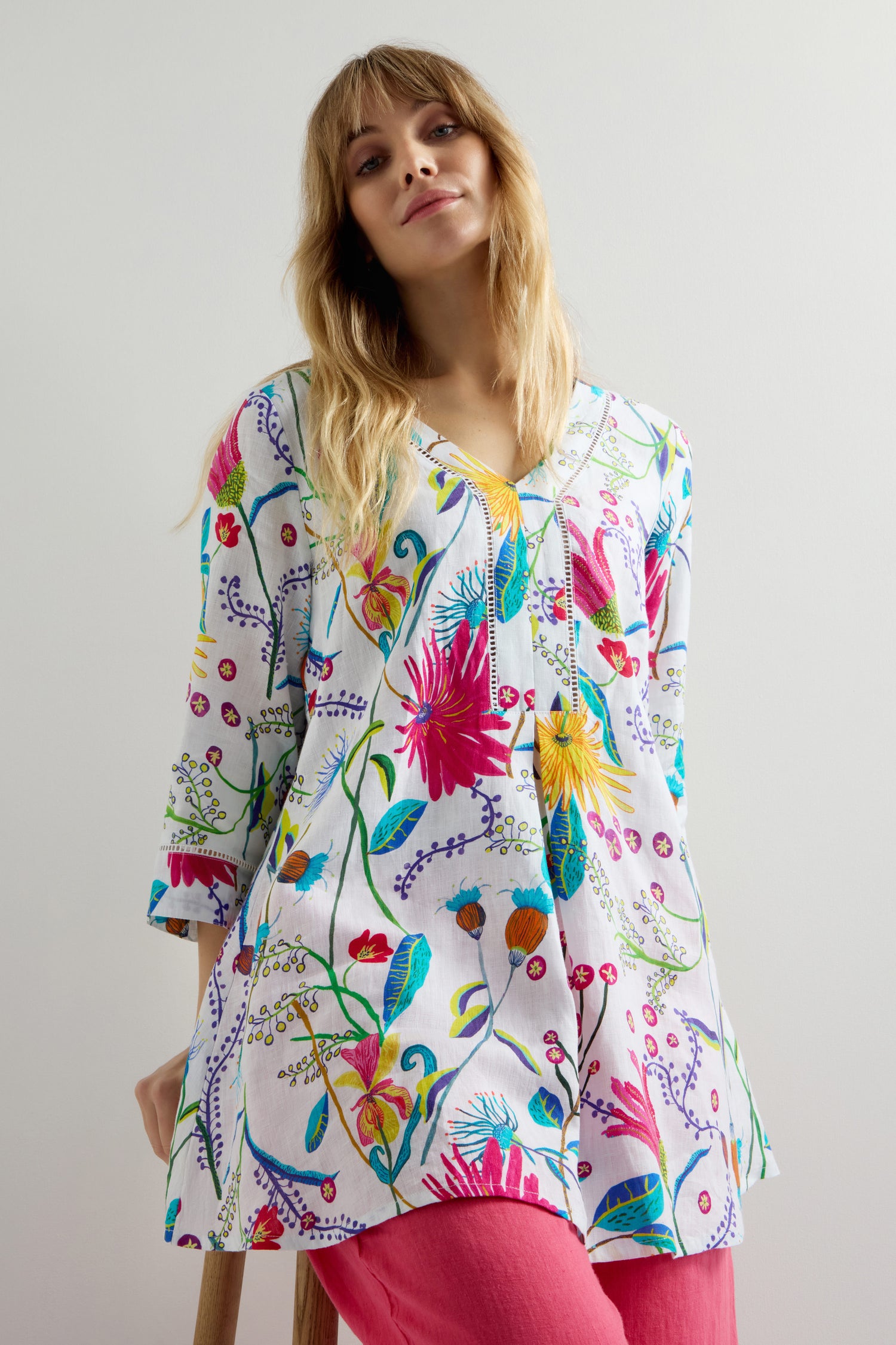 Wild Garden Linen Tunic